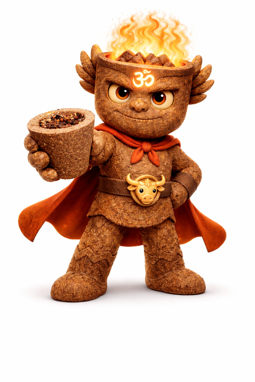 Dr. Mother Gomay Guggal Havan Cup – 12 Cups | Natural Cow Dung Havan Samagri for Puja, Meditation & Vastu Shuddhi